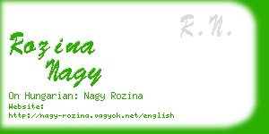 rozina nagy business card